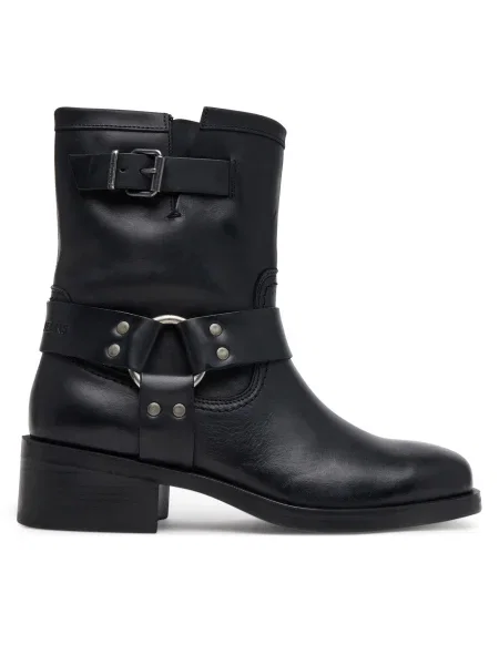 Botine Tommy Jeans Tjw Biker negru