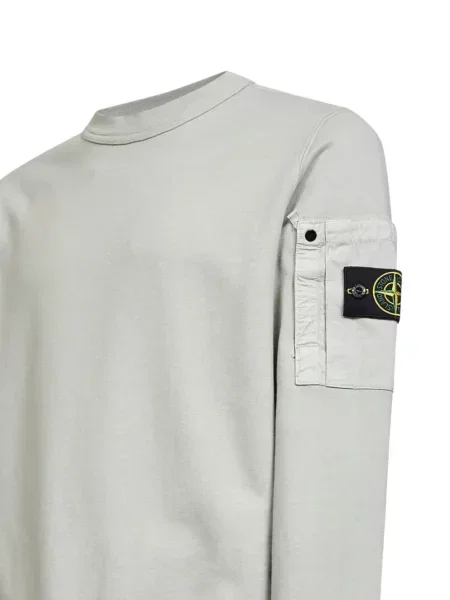 Пуловер Stone Island с кръгло деколте камъни сиво