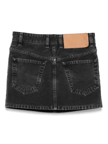 Fustă din denim Mm6 Maison Margiela negru