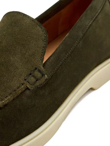 Pantofi loafer Magnanni din piele de căprioară verde
