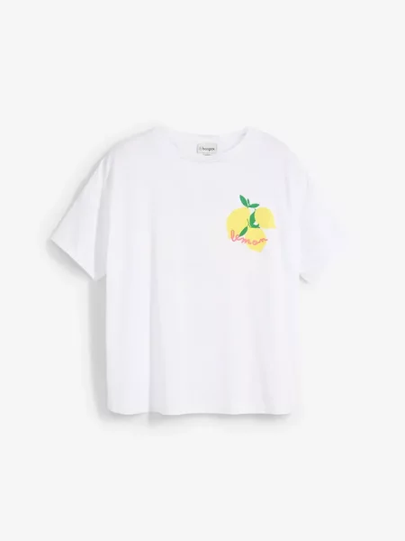 T-shirt oversize z czystej bawełny organicznej biała