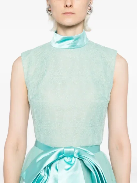 Rochie Saiid Kobeisy din dantelă de costum verde