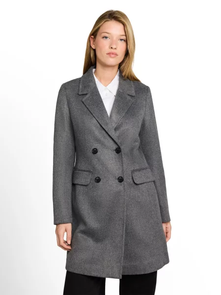 TOM TAILOR DENIM Prechodný kabát tmavosivá