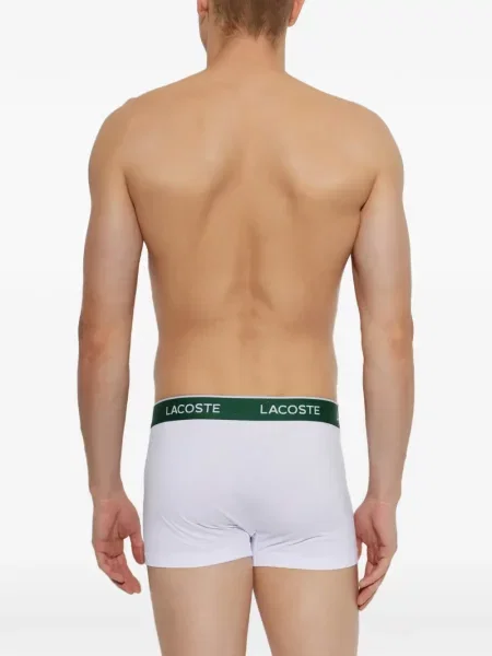 Boxeri Lacoste stretch alb