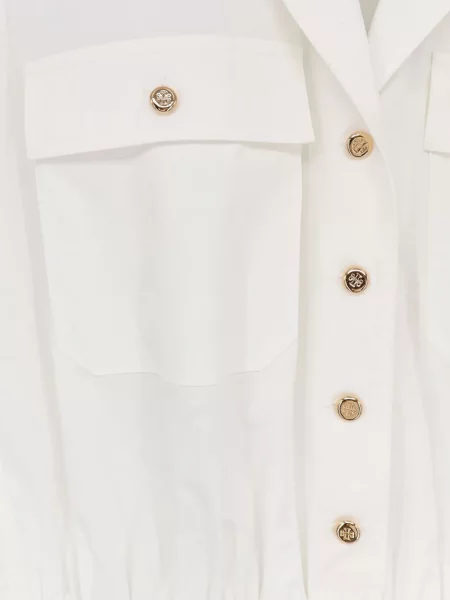 Rochie midi Tory Burch cu autograf alb