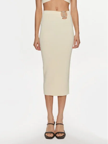 Patrizia Pepe Fustă tip creion Modern Slim Fit galben