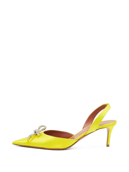 Pantofi cu toc Amina Muaddi slingback galben
