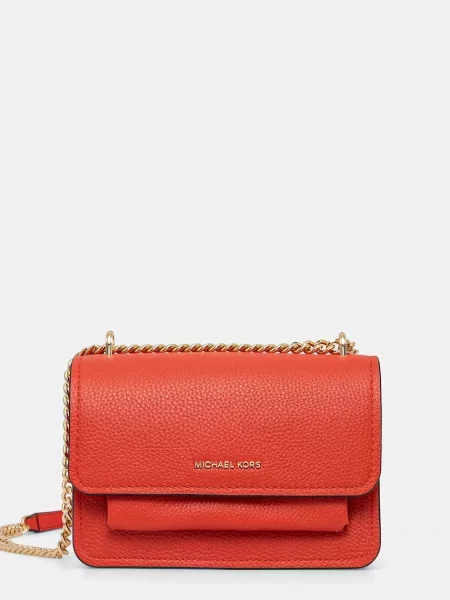 Кожена чанта MICHAEL Michael Kors червено