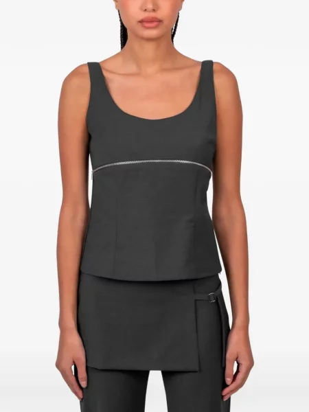 Top Paloma Wool de lână gri