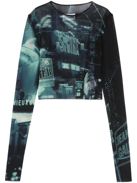 Top Jean Paul Gaultier albastru