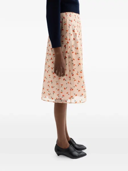 Fustă midi Jil Sander până la genunchi
