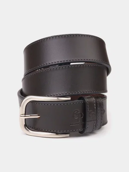 Кожаный ремень Grande Pelle с ремешками коричневый