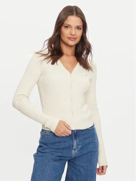 Tommy Jeans Cardigan ESSENTIAL maro