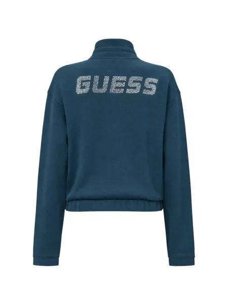 Hanorac cu glugă Guess cu tepi albastru