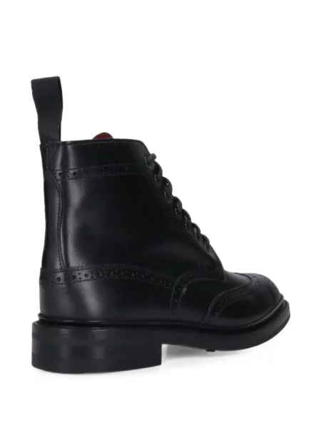 Botine Tricker's cu șireturi din dantelă negru
