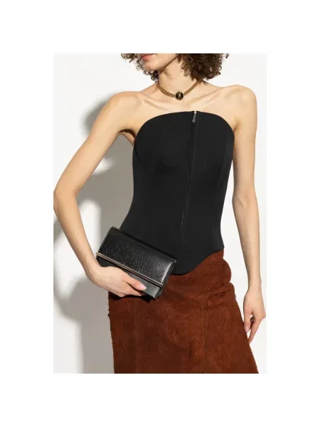 Kopertówka Alexander Mcqueen skórzana czarna