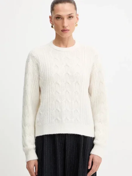 Twinset pulover din amestec de lână bej