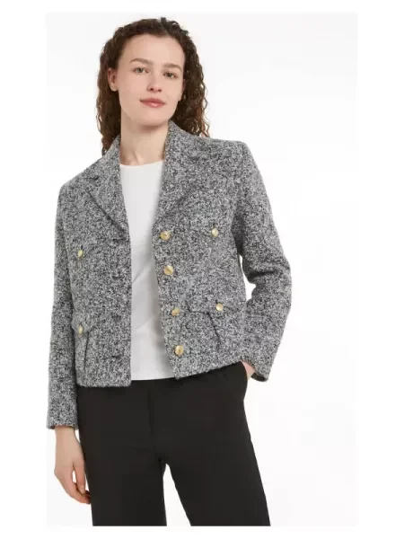 Tommy Hilfiger Jachetă cu adaos de lână gri