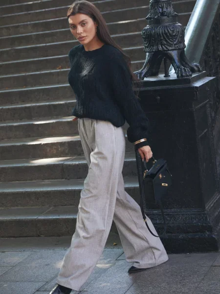 Штани класичні Seventeen вовна/віскоза бежевий