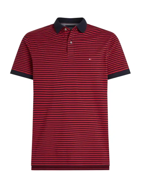 TOMMY HILFIGER Tricou CORE bleumarin / sângeriu alb
