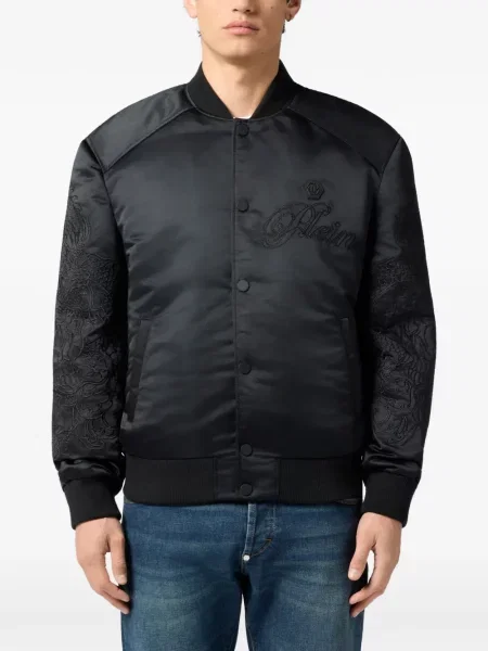 Geacă bomber Philipp Plein cu broderie negru