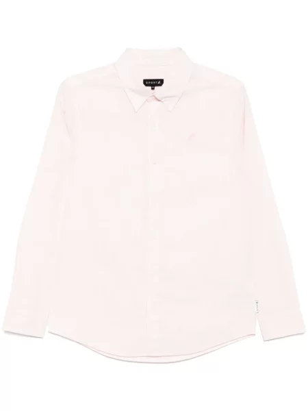 Pruhovaná košile Sport B. By Agnès B. s výšivkou růžová