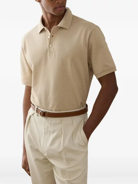 Поло тениска Ralph Lauren Purple Label бродирана виолетово
