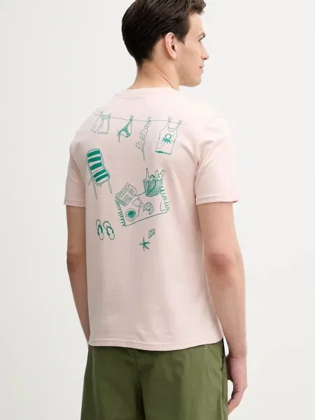 Футболка United Colors Of Benetton с принтом бежевая