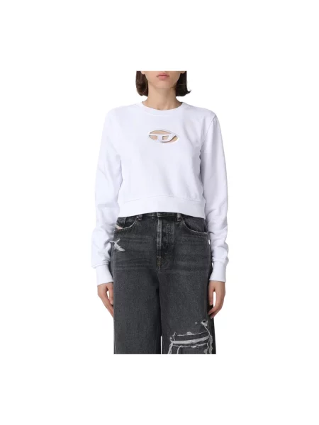 Diesel bluza F-SLIMMY-OD SWEAT-SHIRT z aplikacją biały