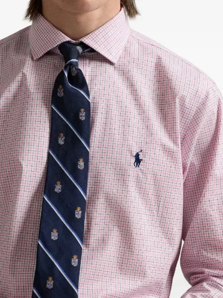 Samt prugasta košulja Polo Ralph Lauren s vezom plava