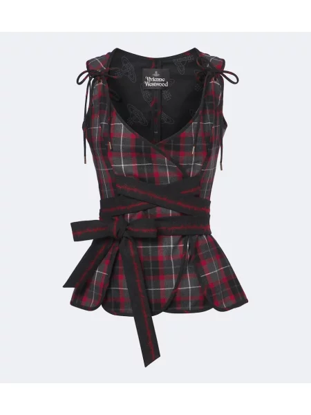 Top Vivienne Westwood de lână în carouri
