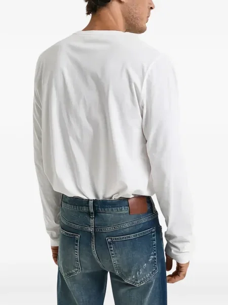 Tricou Gant lung alb