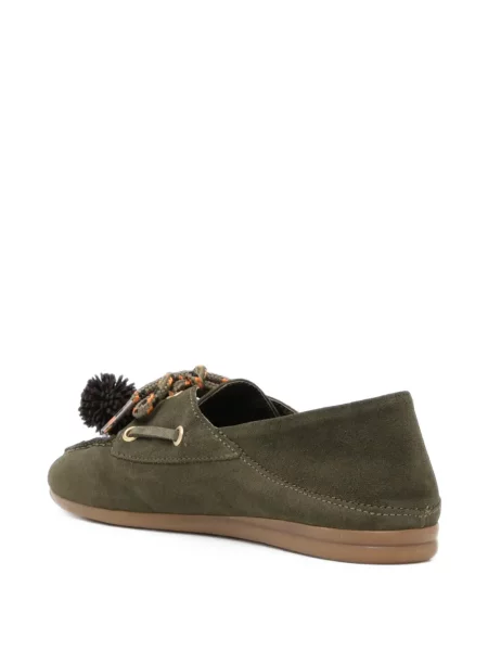 Велурени лоуфъри Toral Shoes зелено