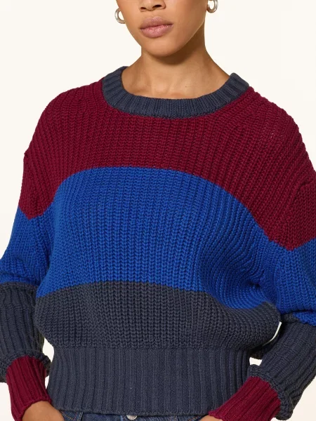 Calvin Klein Jeans Svetr tmavě červená/ tmavě modrá/ modrá červený