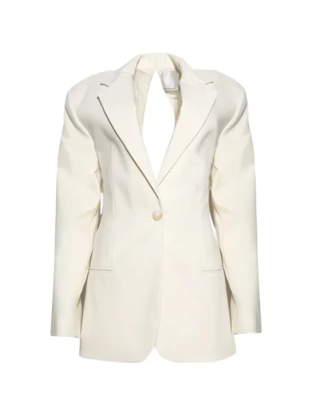 Marynarka Christopher Esber z kokardką z twillu biała