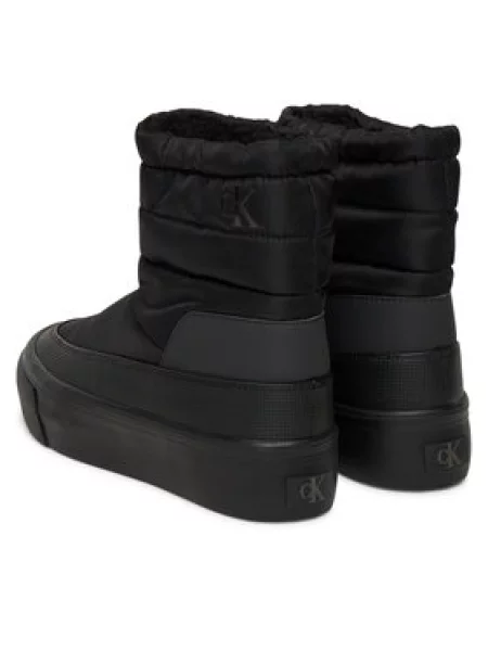 Calvin Klein Čizme za snijeg Vulc Flatf Snowboot Nylon Mix Mg crna
