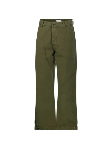 Pantaloni Off-white cu autograf alb