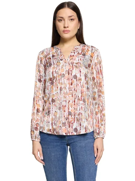 Cartoon Bluza ecru/prljavo / pijesak / smeđa / tamno crvena bijela