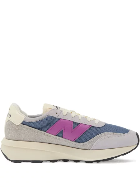 Кожаный плисиран суичър с качулка New Balance черно