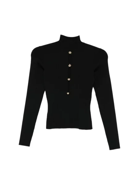 Dzianinowy sweter Self-portrait czarny