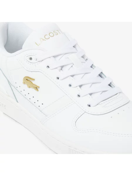 Lacoste Skórzane Sneakersy T-Clip Set białe