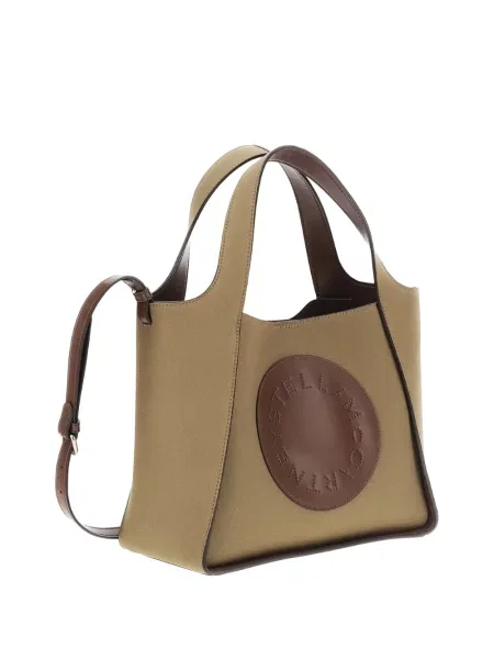 Vászon shopper táska Stella Mccartney autogrammal zöld