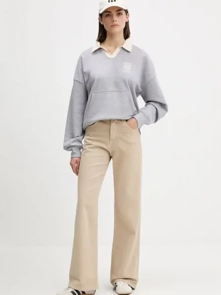 Кофта Guess Jeans з принтом сірий