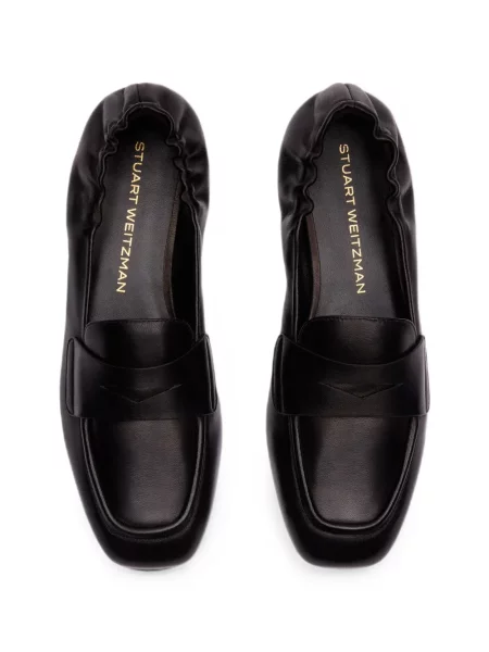 Pantofi loafer Stuart Weitzman cu volane negru