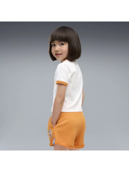 Dziecięca dopasowana koszulka PUMA × DORA THE EXPLORER Ringer Odzież biały