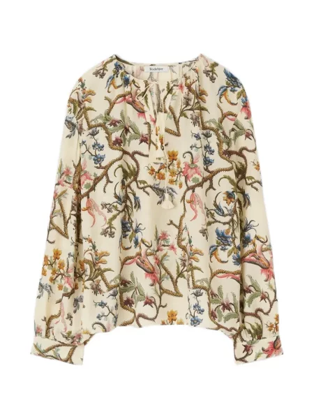 Bluză Rodebjer cu model floral cu imagine