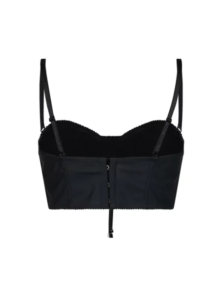 Krótki top Dolce And Gabbana czarny