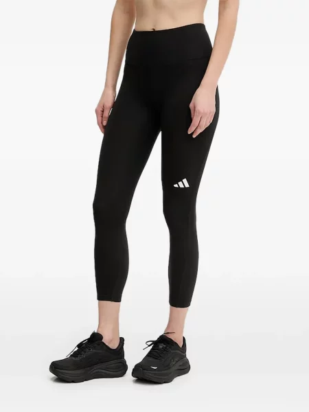 Ριγέ τρέξιμο μπλούζα Adidas από διχτυωτό κόκκινο