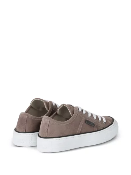 Sneakerși Brunello Cucinelli din piele de căprioară maro