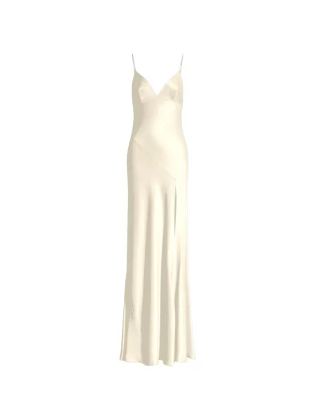 Rochie maxi Alberta Ferretti cu decolteu în V alb